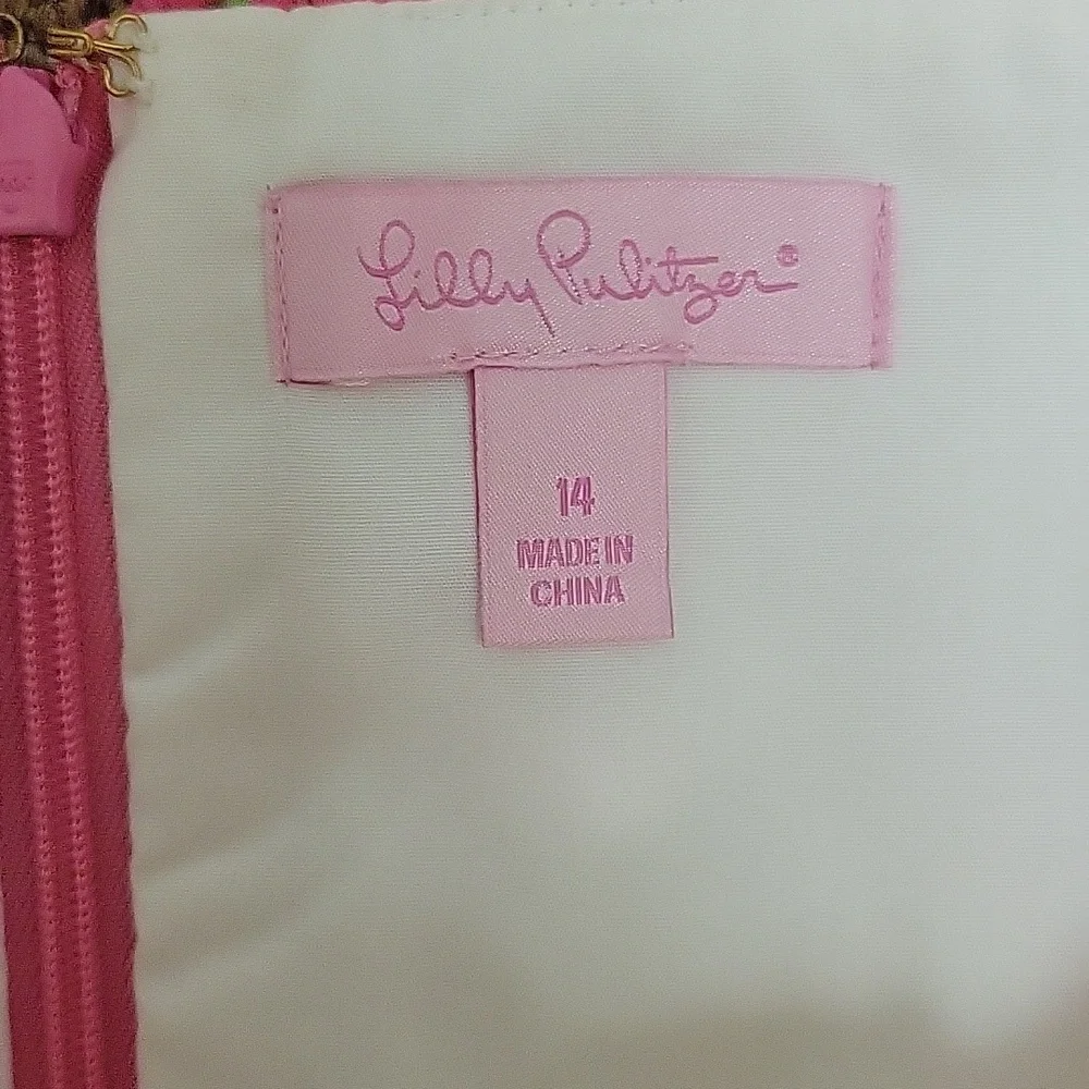 Lilly Pulitzer Pink and Green Floral Dress - Picture 2 of 3